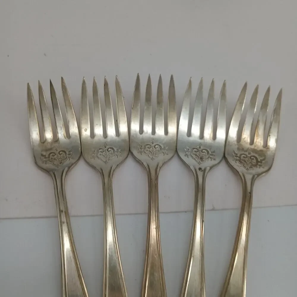 5X SF International Princess-Lady Doris Silverplate Salad Forks